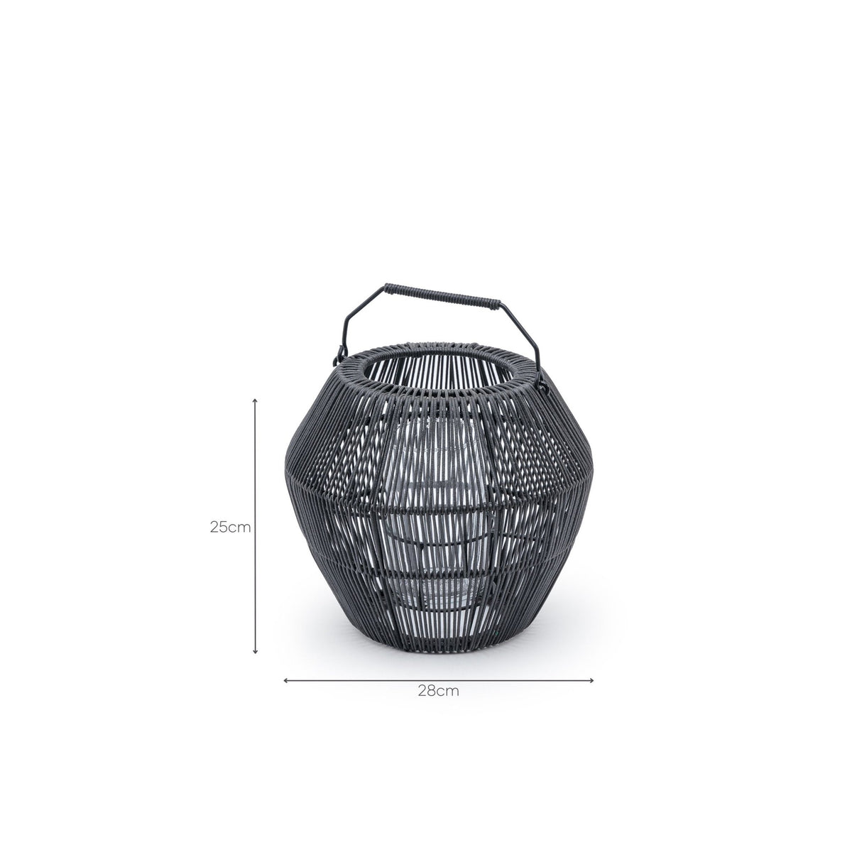 Ramos Glass Candle Holder - Lava - Lanterns Loom Collection Loom Collection Dubai