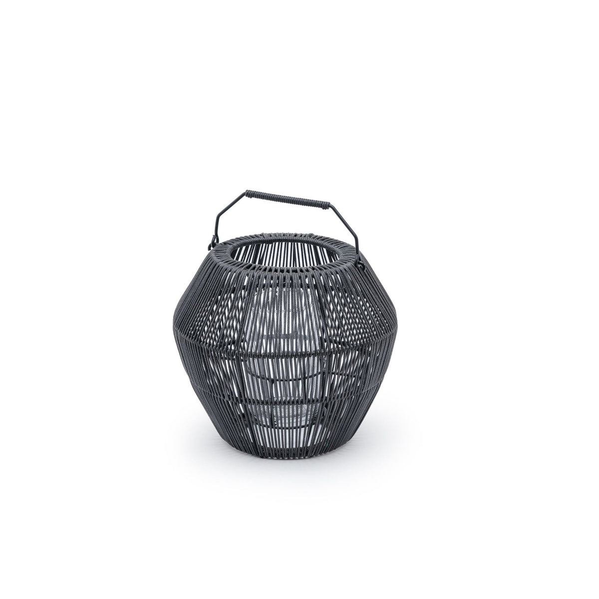 Ramos Glass Candle Holder - Lava - Lanterns Loom Collection Loom Collection Dubai