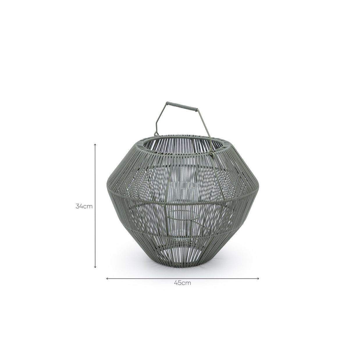 Ramos Glass Candle Holder - Moss - Lanterns Loom Collection Loom Collection Dubai