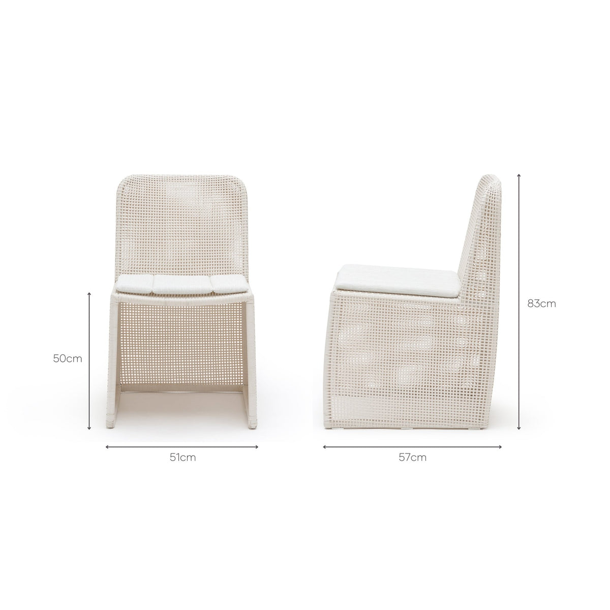 Reef Dining Chair - Stonewhite