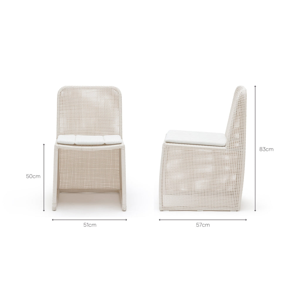 Reef Dining Chair - Stonewhite - Loom Collection