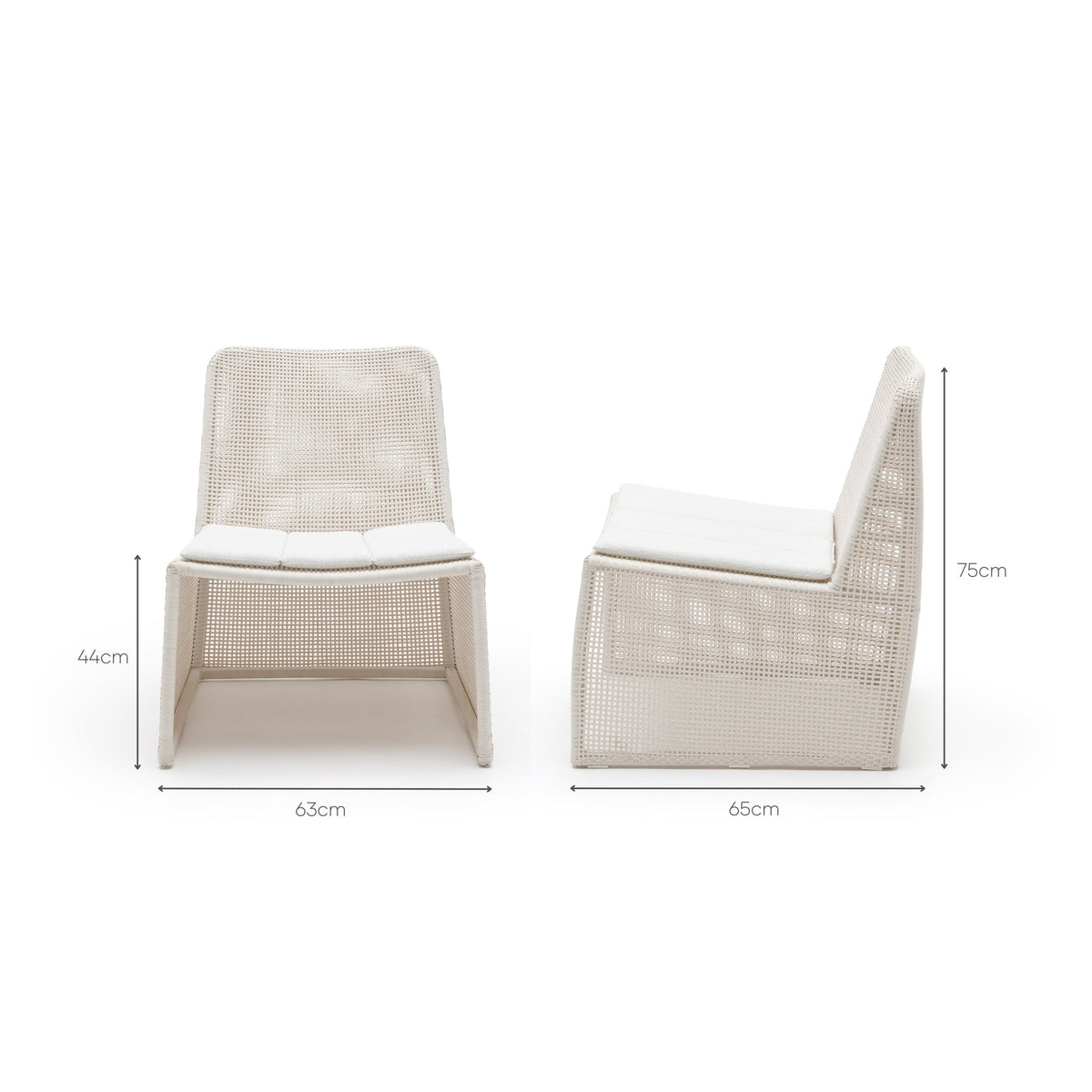 Reef Lounge Chair - Stonewhite