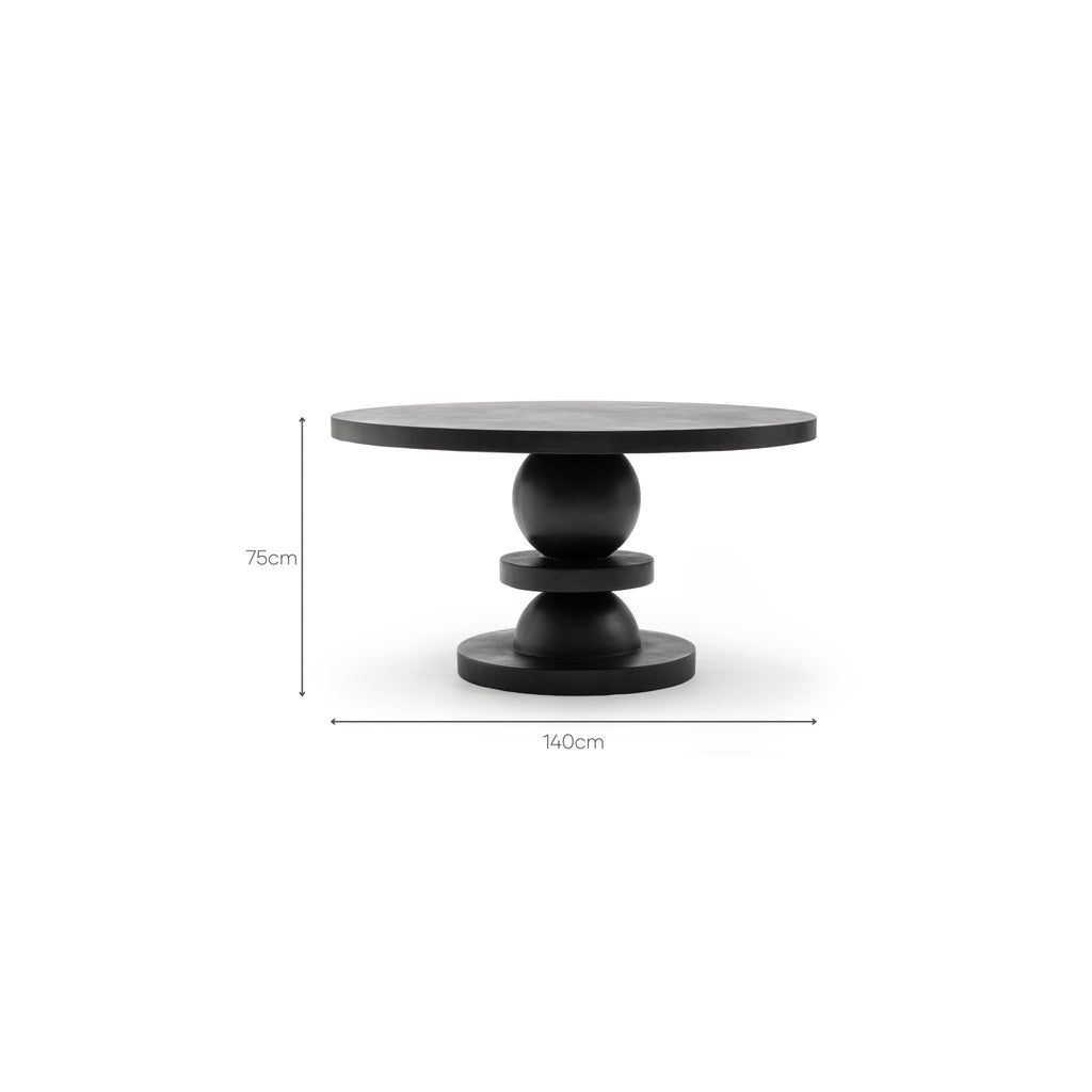 Regent Round Dining Table - Lava - Round Dining Tables Loom Collection Loom Collection Dubai