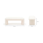 Remi Bench - Cream - Benches Loom Collection Loom Collection Dubai