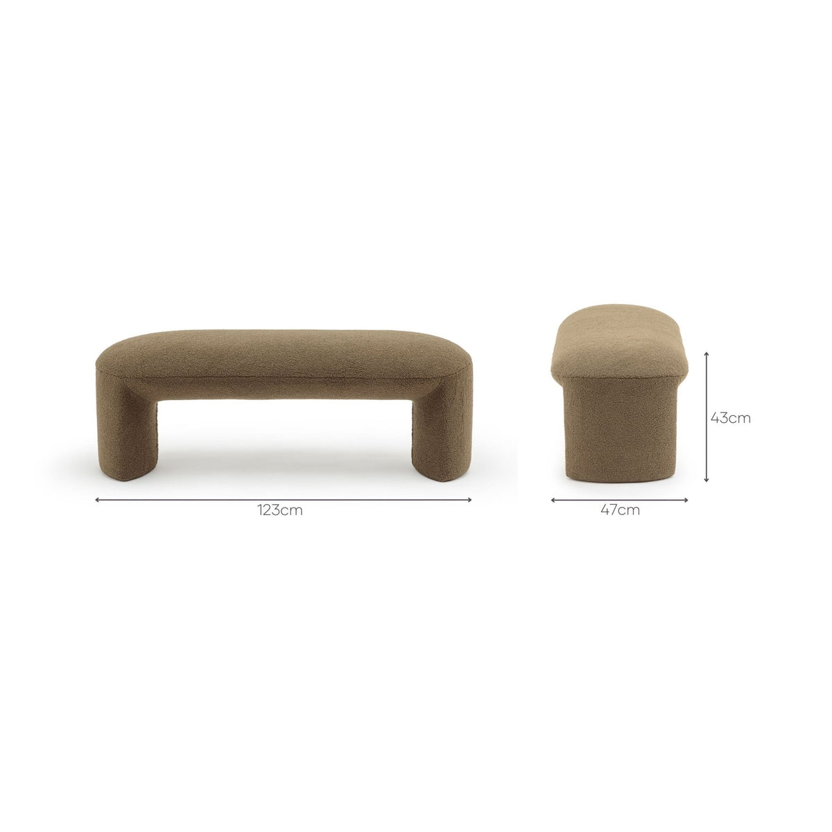 Remi Bench - Olive - Benches Loom Collection Loom Collection Dubai