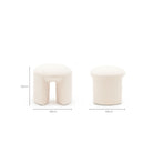 Remi Stool - Cream - Ottomans Loom Collection Loom Collection Dubai