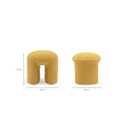 Remi Stool - Mustard - Ottomans Loom Collection Loom Collection Dubai