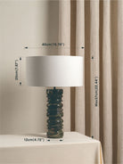 Renee - Large Green Marble Table Lamp
