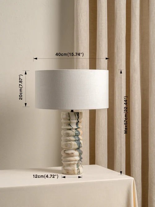 Renee - Large Voila Calacatta Marble Table Lamp - Loom Collection