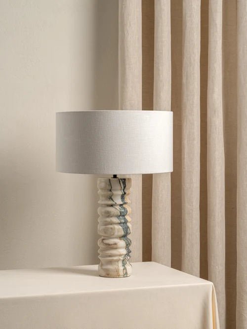 Renee - Large Voila Calacatta Marble Table Lamp - Loom Collection