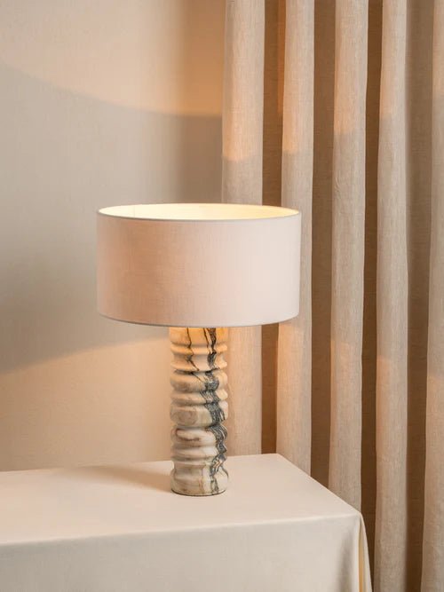 Renee - Large Voila Calacatta Marble Table Lamp - Loom Collection