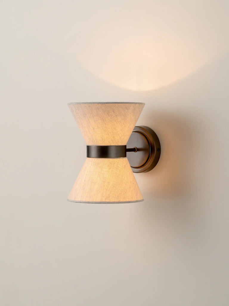 Renwick - Linen & Bronze Wall Light