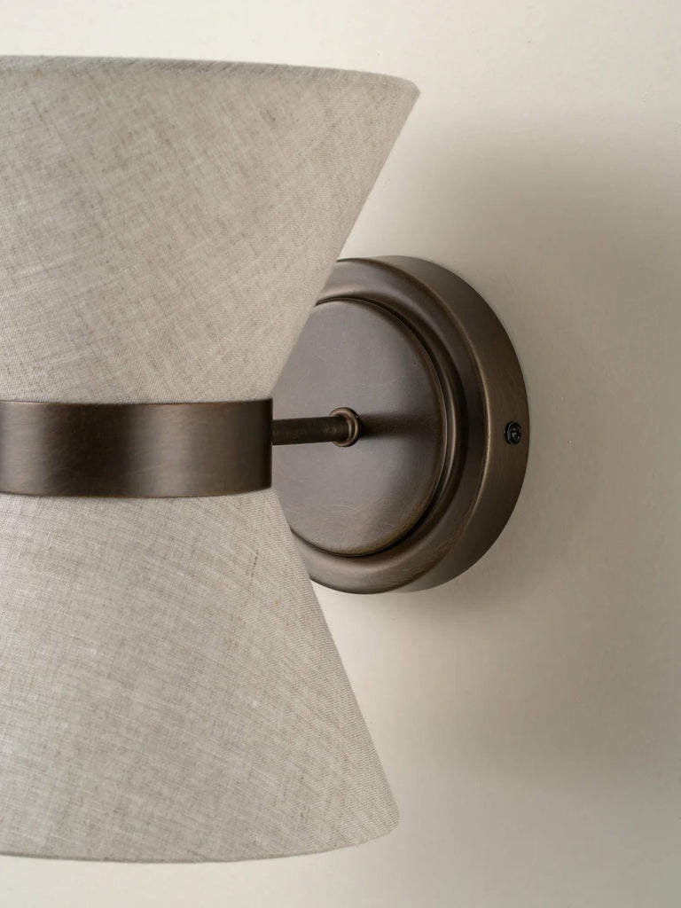 Renwick - Linen & Bronze Wall Light