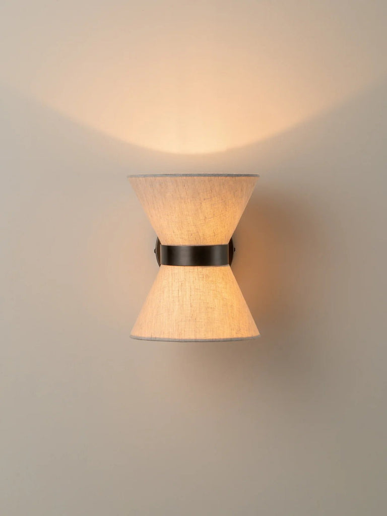 Renwick - Linen & Bronze Wall Light