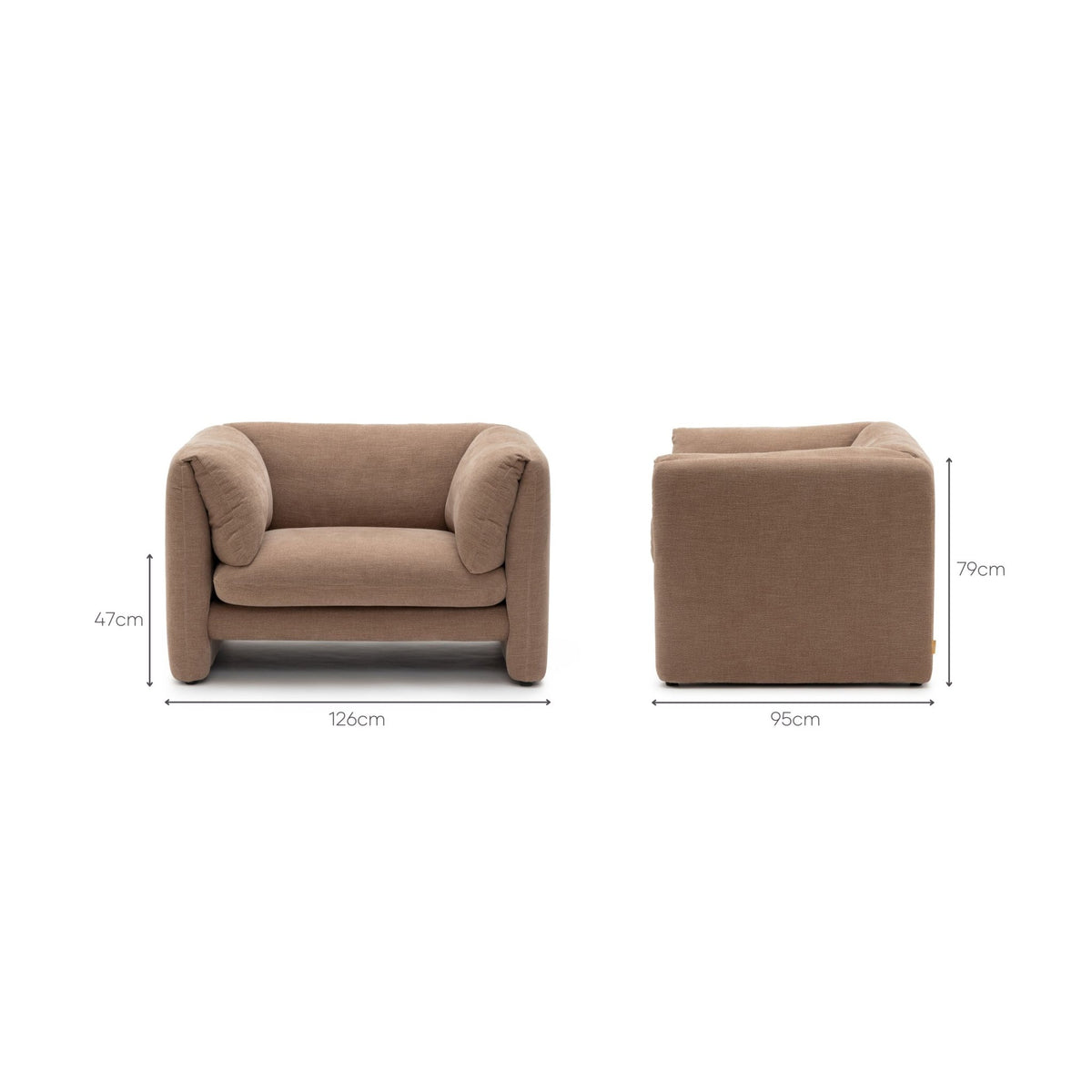 Replay Armchair - Fawn - Accent Chairs Loom Collection Loom Collection Dubai