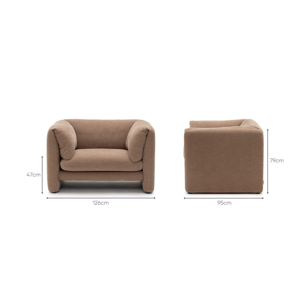 Replay Armchair - Fawn - Accent Chairs Loom Collection Loom Collection Dubai