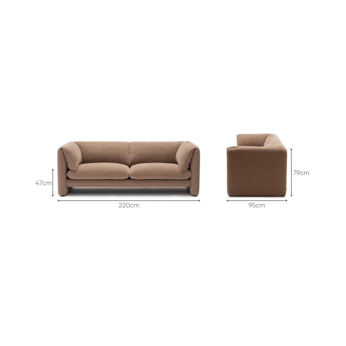 Replay Sofa - Fawn - Sofas Loom Collection Loom Collection Dubai
