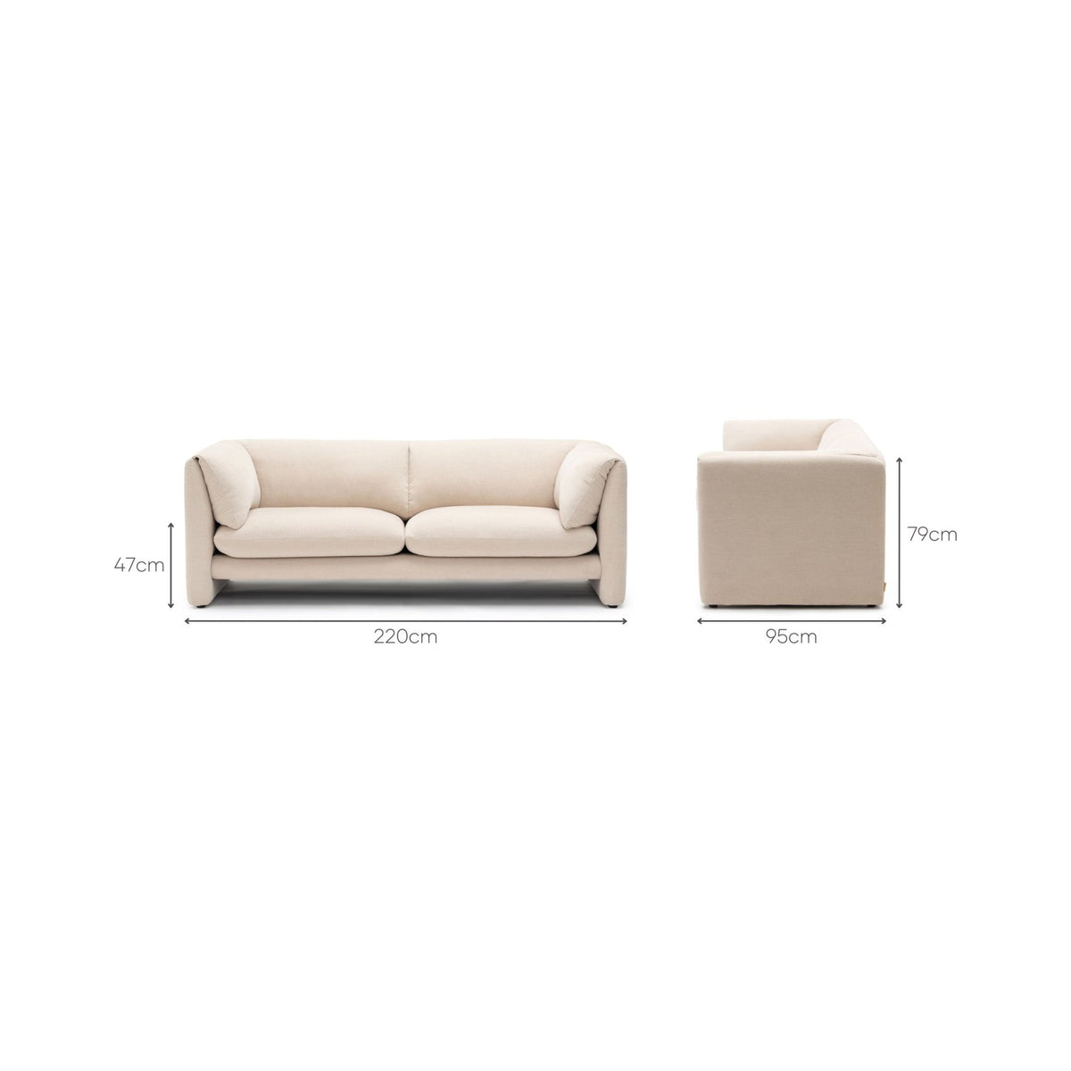 Replay Sofa - Ivory - Sofas Loom Collection Loom Collection Dubai