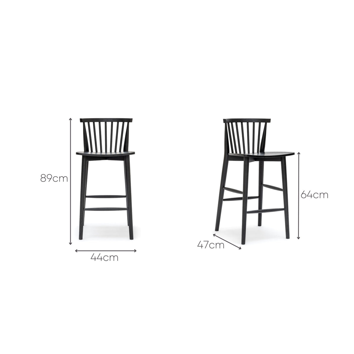 Requin Counter Stool - Black