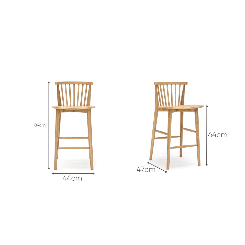 Requin Counter Stool - Light Oak - Loom Collection