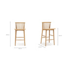 Requin Counter Stool - Light Oak - Bar & Counter Stools Tolv Loom Collection Dubai
