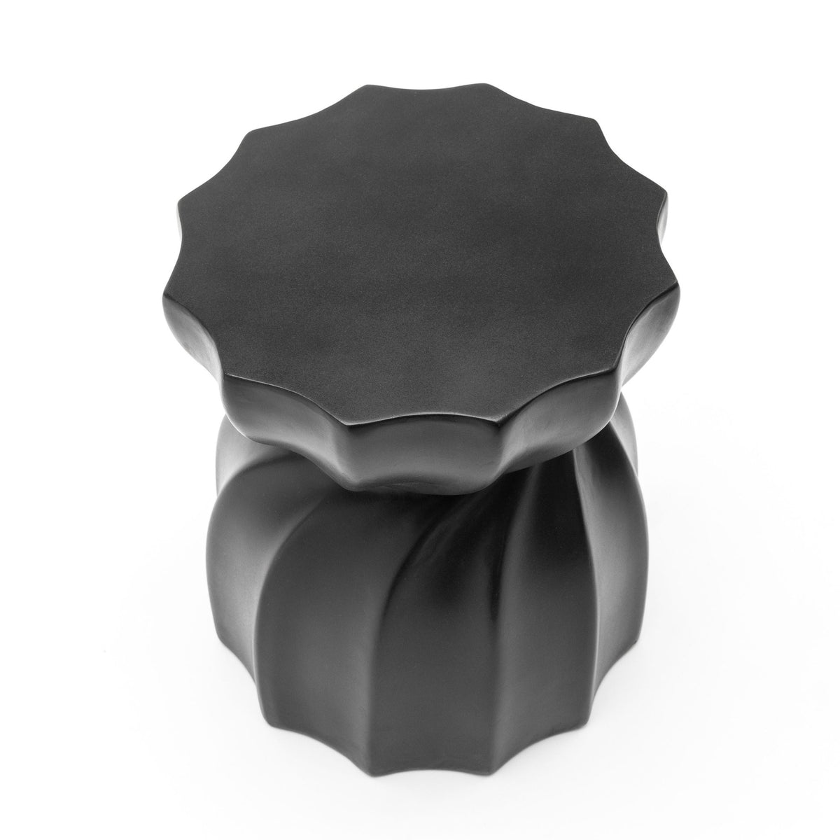 Revolve Stool - Black - Side Tables Loom Collection Loom Collection Dubai