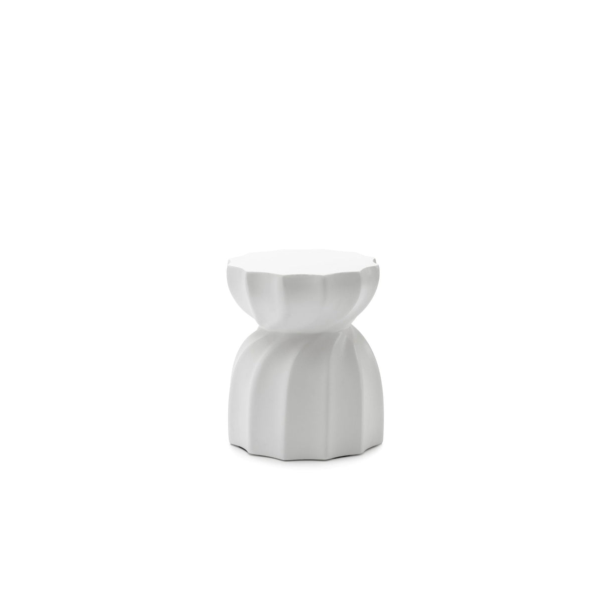Revolve Stool - Chalk - Side Tables Loom Collection Loom Collection Dubai