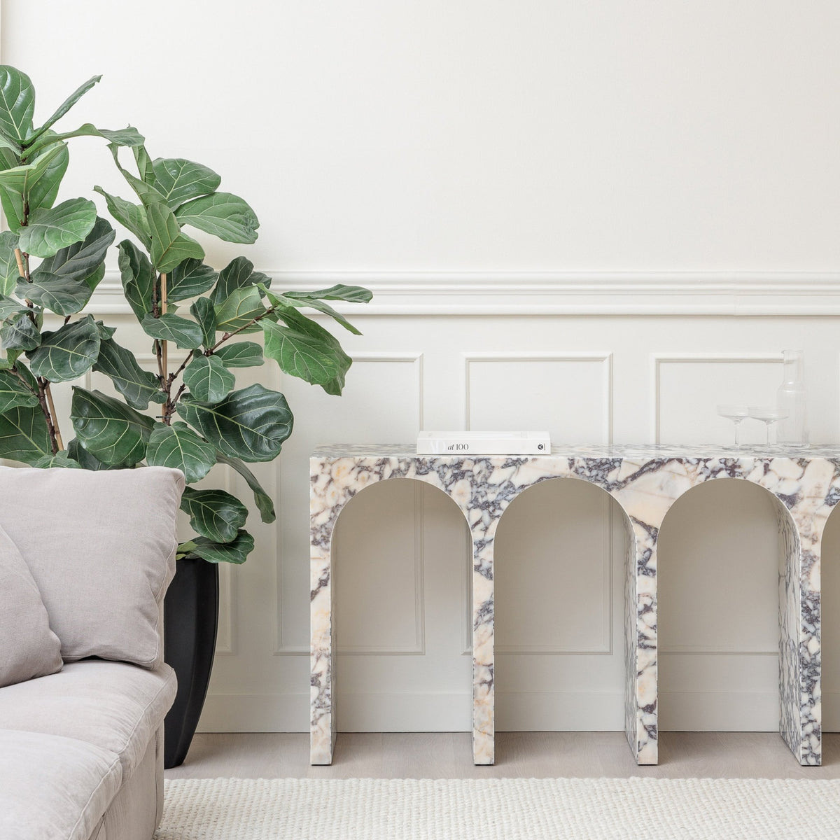 Rialto Console Table - Calacatta Viola