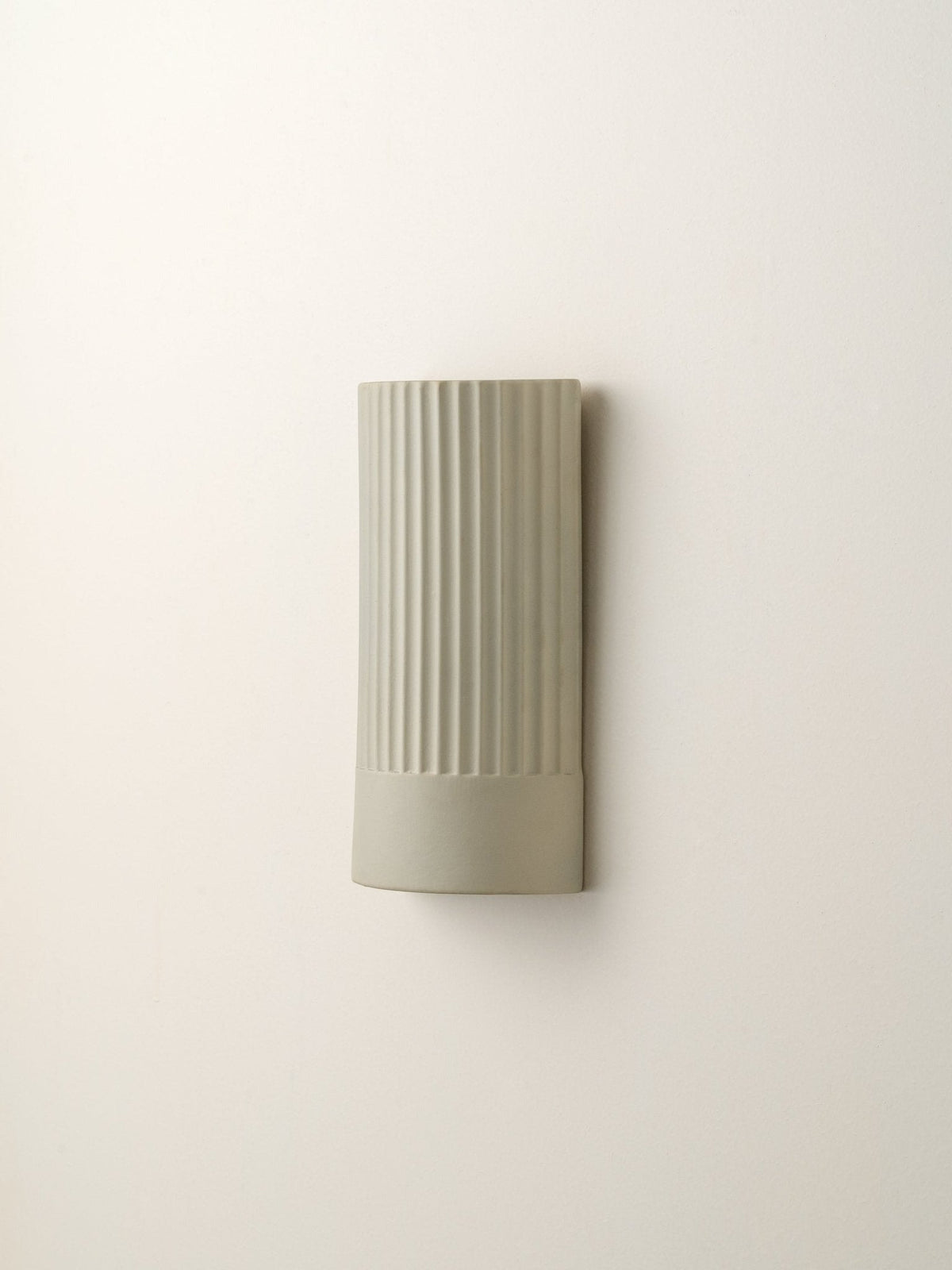 Enza - Warm White Ribbed Concrete Wall Light