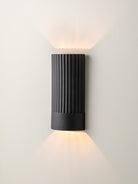 Nitara - Chocolate Ribbed Concrete Wall Light
