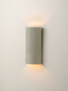 Enza - Warm White Ribbed Concrete Wall Light