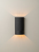 Nitara - Chocolate Ribbed Concrete Wall Light