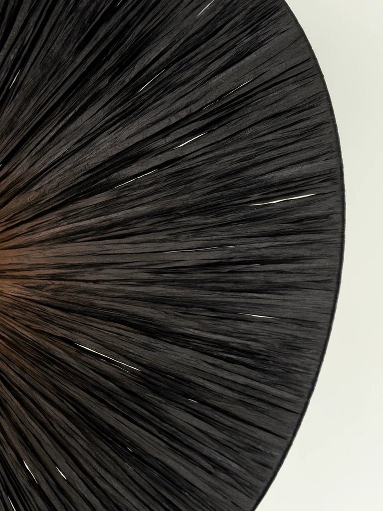 Ridotti - 1 Light Black Raffia Floor Lamp