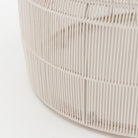 Riviera Side Table - Chalk & Aged Teak - Side Tables Loom Collection Loom Collection Dubai