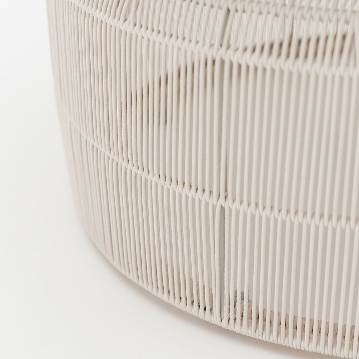 Riviera Side Table - Chalk & Aged Teak - Side Tables Loom Collection Loom Collection Dubai