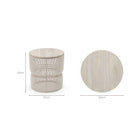Riviera Side Table - Chalk & Aged Teak - Side Tables Loom Collection Loom Collection Dubai