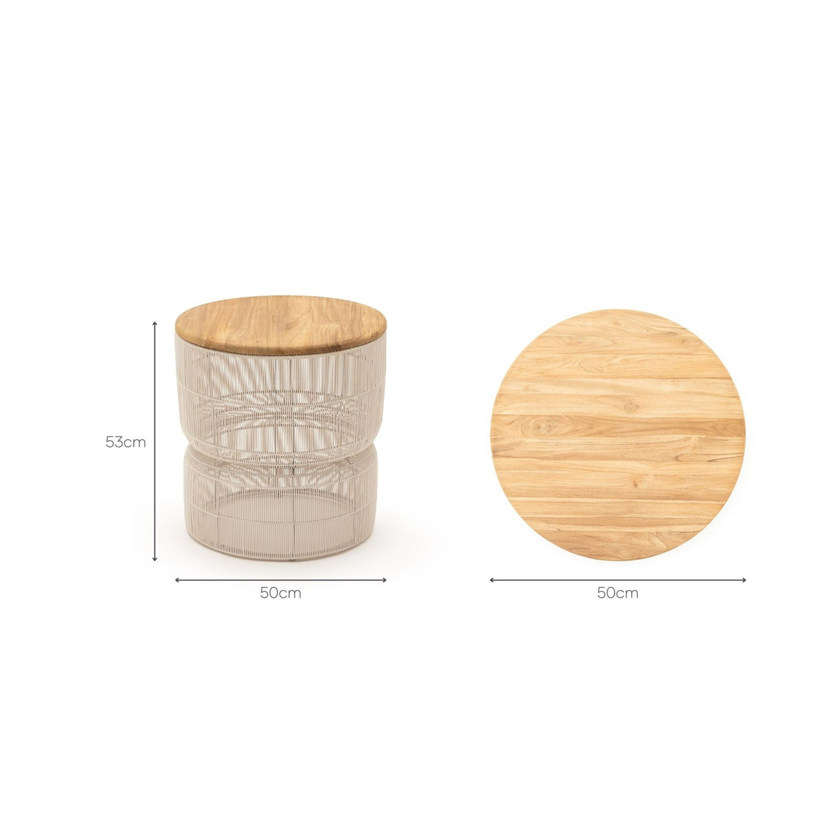 Riviera Side Table - Chalk & Honey - Side Tables Loom Collection Loom Collection Dubai