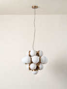 Rocio - 16 Light Aged Brass And Opal Chandelier