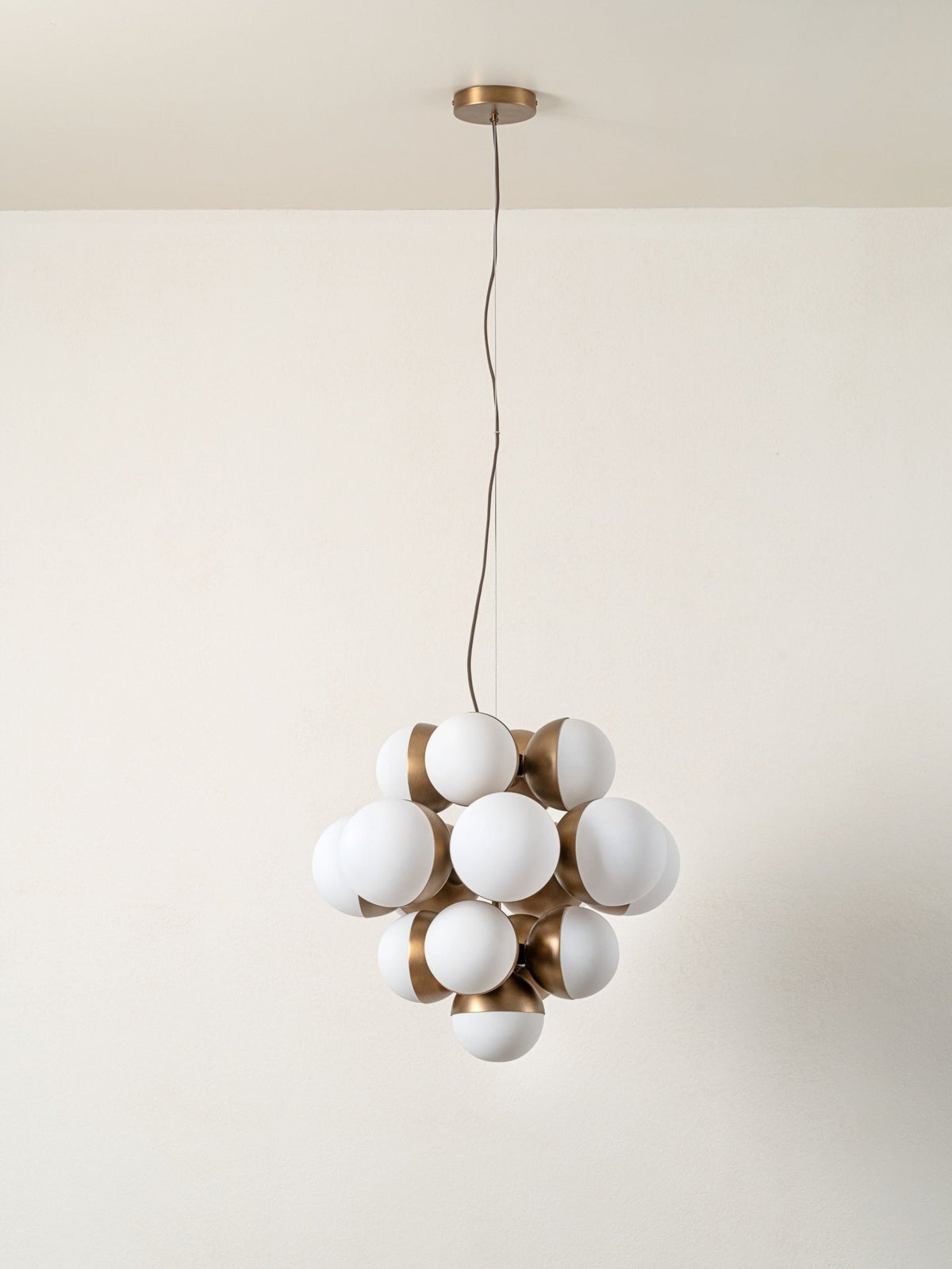 Rocio - 16 Light Aged Brass And Opal Chandelier
