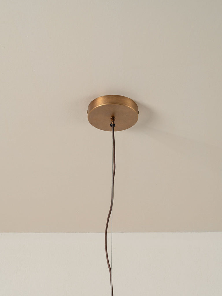 Rocio - 16 Light Aged Brass And Opal Chandelier - Loom Collection