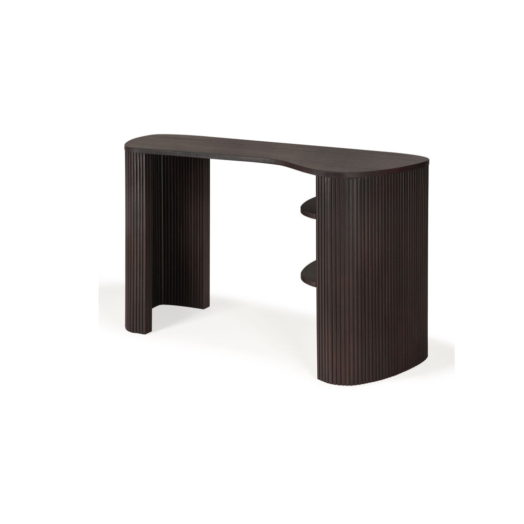 Roller Max Desk - Mahogany Dark Brown - Desks Ethnicraft Loom Collection Dubai
