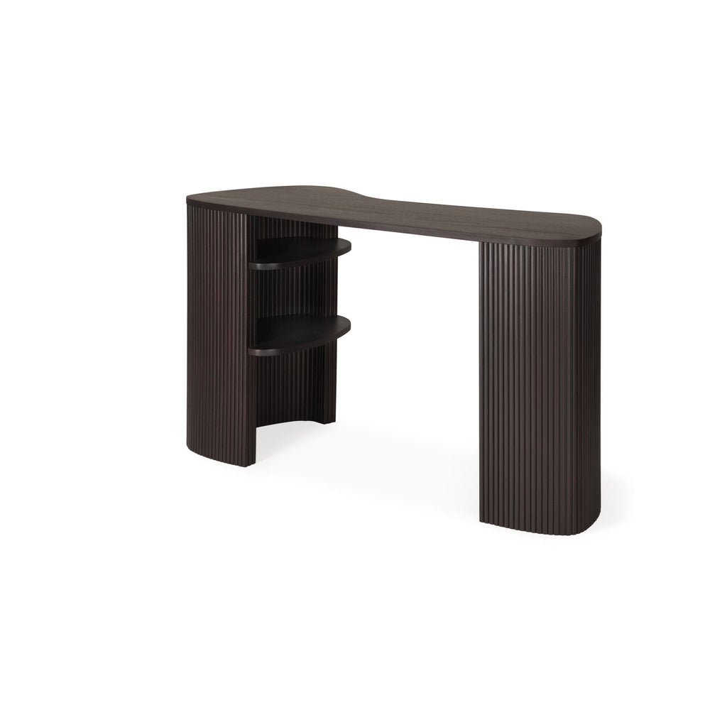 Roller Max Desk - Mahogany Dark Brown - Desks Ethnicraft Loom Collection Dubai