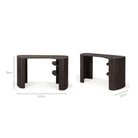 Roller Max Desk - Mahogany Dark Brown - Desks Ethnicraft Loom Collection Dubai