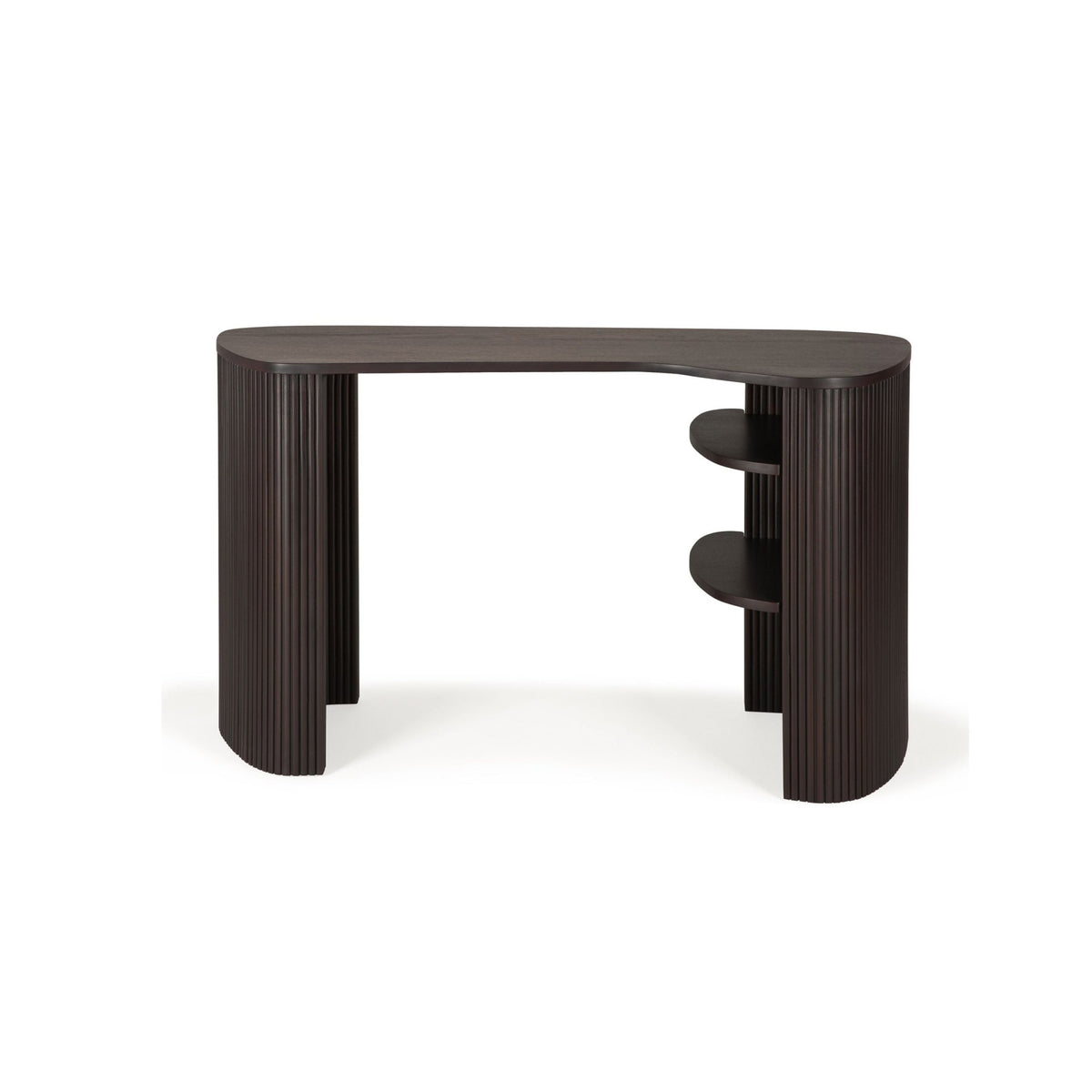 Roller Max Desk - Mahogany Dark Brown - Desks Ethnicraft Loom Collection Dubai