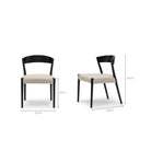 Ronda Chair - Black & Oatmeal