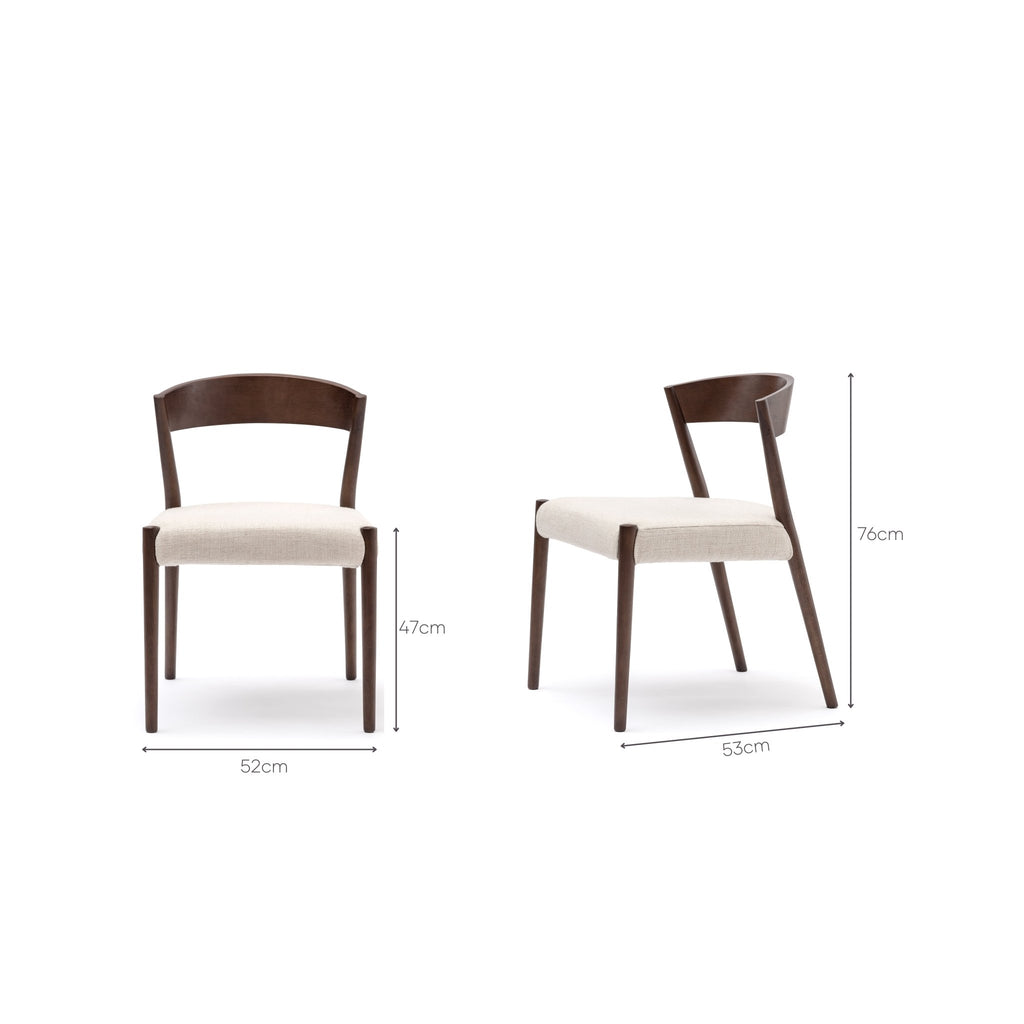 Ronda Chair - Espresso Oak & Oatmeal - Loom Collection