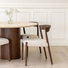 Ronda Chair - Espresso Oak & Oatmeal - Dining Chairs Tolv Loom Collection Dubai