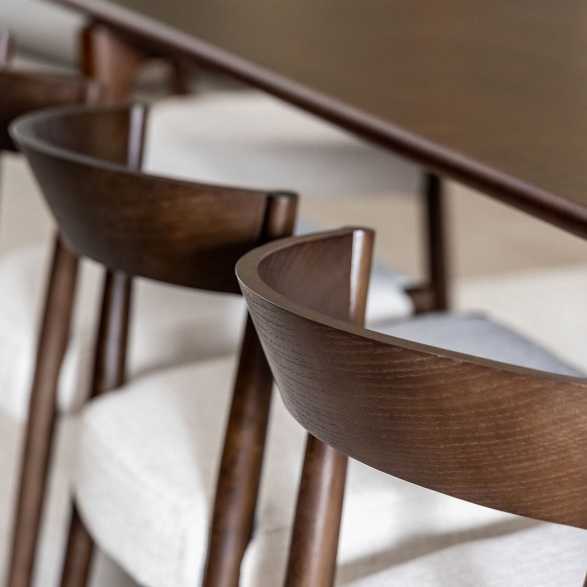 Ronda Chair - Espresso Oak & Oatmeal - Dining Chairs Tolv Loom Collection Dubai