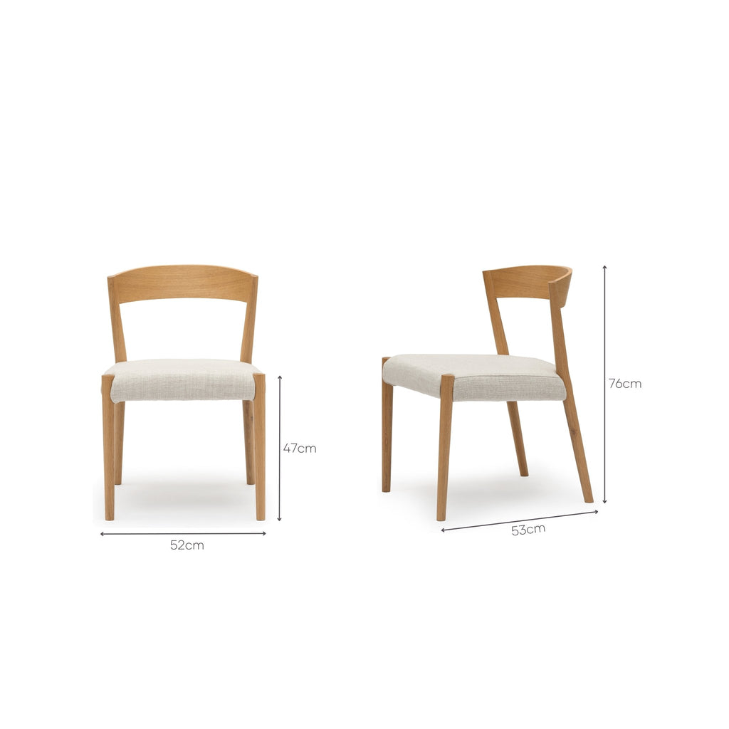 Ronda Chair - Light Oak & Oatmeal - Loom Collection