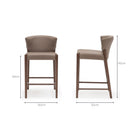 Ronda Counter Chair - Espresso Oak & Montana Anvil - Bar & Counter Stools Tolv Loom Collection Dubai